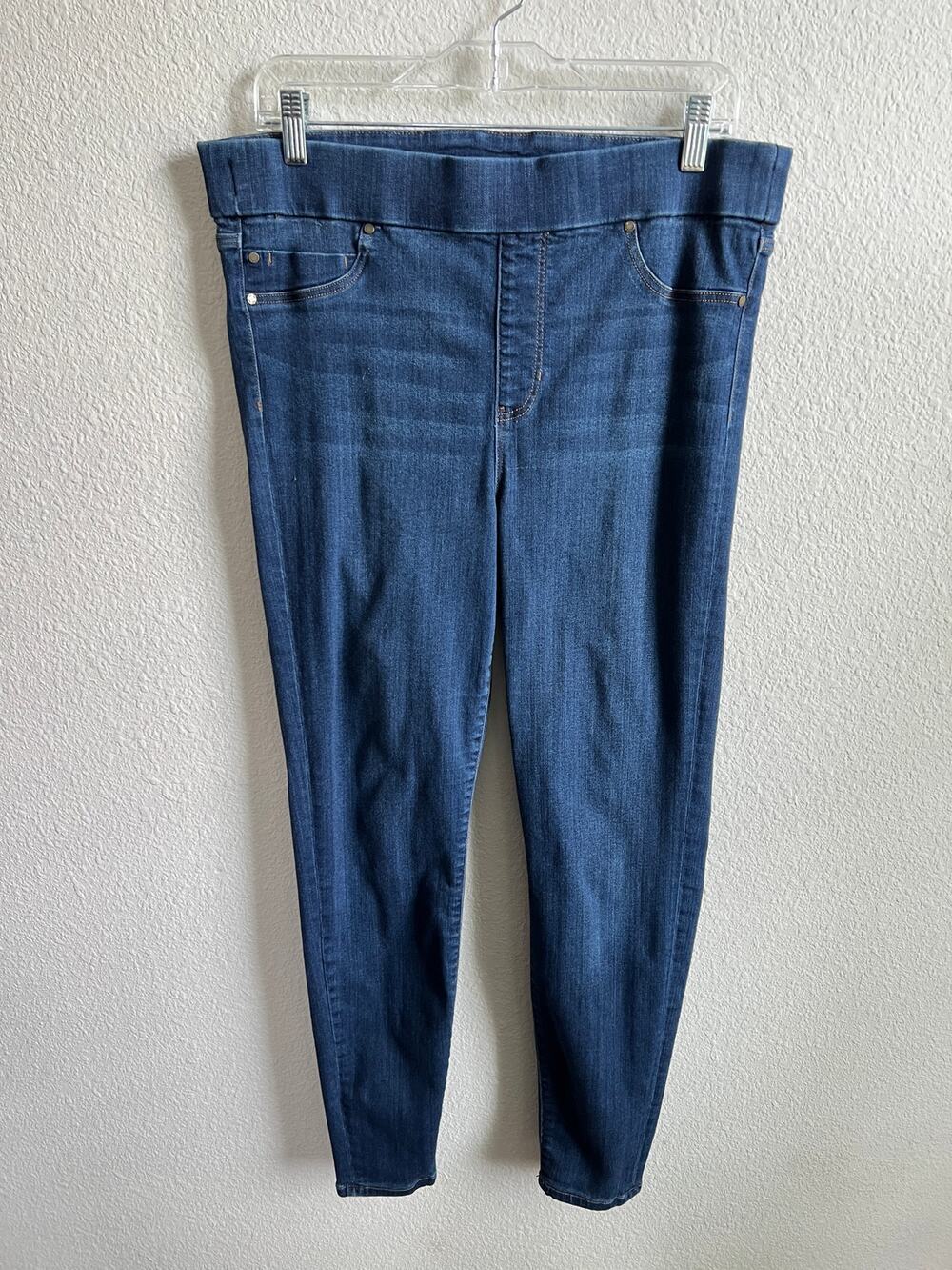 Liverpool High Rise Skinny Pull On Blue Denim Jeans Women's 14/32 Stretch